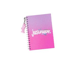 Hype Pink Speckle A5 Notebook With Rubber Charm - Pink