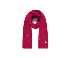 Intrigue Womens/Ladies Pineapple Embroidered Knitted Scarf (Red) - JW338