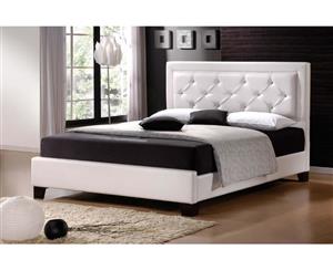 Istyle Lisa Double Bed Frame Pu Leather White