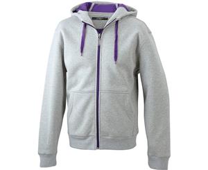 James And Nicholson Womens/Ladies Doubleface Jacket (Grey Heather/Purple) - FU209