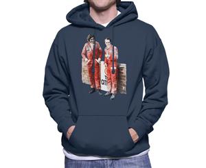 James Hunt & Niki Lauda South African GP 1976 Men's Hooded Sweatshirt - Navy Blue