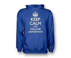 Keep Calm And Follow Deportivo Hoody (blue)