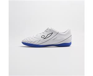 Kids Concave Halo + IN - White/Blue Football Boots