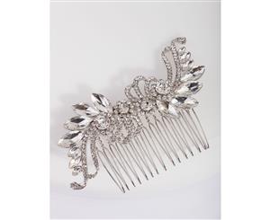 Lovisa Art Deco Crystal Silver Comb