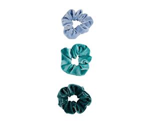 Lovisa Blue Velvet Scrunchie 3 Pack