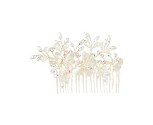 Lovisa Gold Butterfly Diamante Pearl Comb