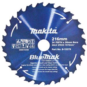 Makita 216mm 24T TCT Circular Saw Blade for Wood Cutting - Mitre Saw - BLUEMAK