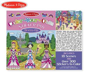 Melissa & Doug Colour-Your-Own Sticker Pad Dress-Up