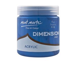 Mont Marte Dimension Acrylic Paint 250ml Pot - Pearl Sapphire