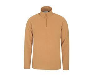 Mountain Warehouse Mens Micro Fleece Top Lightweight Sweater Pullover Jumper - Tan