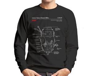 NASA Russian Mini Research Module 2 Blueprint Men's Sweatshirt - Black