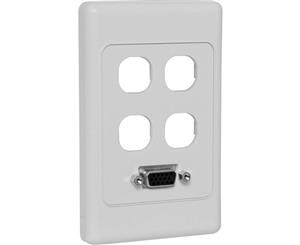 P5982 DYNALINK VGA With 4 Gang Wall Plate Socket To Socket Socket To Socket VGA WITH 4 GANG WALL PLATE