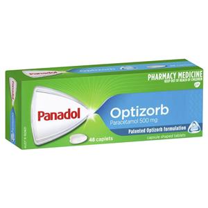 Panadol with Optizorb Paracetamol Pain Relief Caplets 48