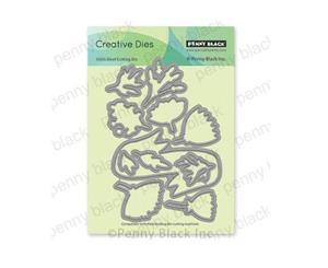 Penny Black Creative Dies - Banner Blooms Cut Out 6.4in x 4.4in