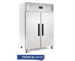 Polar Gastro Freezer 2 Door Upright - 1200L 42.4cuft Ventilated - Au Plug - Silver
