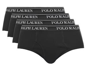 Polo Ralph Lauren Men's Classic Fit Cotton Brief 4-Pack - Black