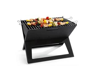 Portable Notebook Grill Foldable Folding Charcoal Bbq Camping Picnic Barbecue