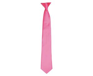 Premier Colours Mens Satin Clip Tie (Fuchsia) - RW4407