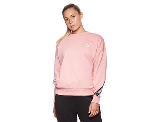 Puma Women's Classic Tape Crew Sweater - Bridal Rose