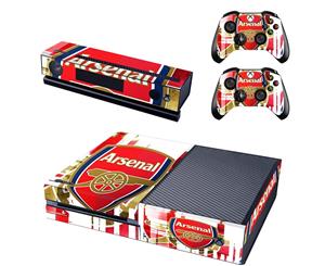 REYTID Console Skin / Sticker + 2 x Controller Decals & Kinect Wrap Compatible with Microsoft Xbox One - Full Set - Arsenal - Red