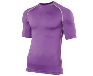 Rhino Mens Sports Base Layer Short Sleeve T-Shirt (Purple) - RW1277