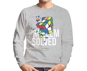 Rubik's Cube Problem Solved Men's Sweatshirt - Heather Grey