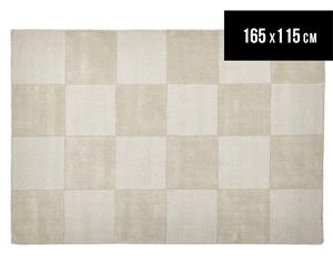 Rug Culture 165x115cm Hand-Loomed Wool Classical Square Rug - Oatmeal