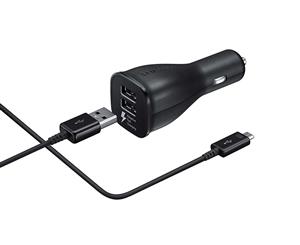 Samsung Dual Car DC 11-30V Adaptive Fast Charger - Black