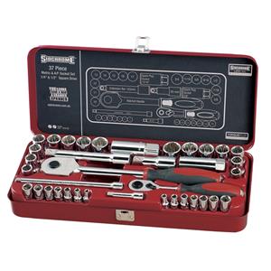 Sidchrome 37 Piece Imperial / Metric Socket Set