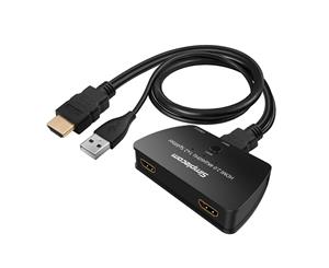 Simplecom CM312 HDMI 2.0 1x2 Splitter 1 In 2 Out HDCP 2.2 4K@60Hz UHD 3D 2 Port HDMI Duplicator