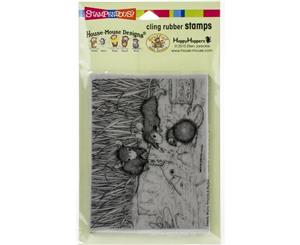 Stampendous House Mouse Cling Stamp - Feeding Koi