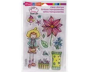 Stampendous Pink Your Life Perfectly Clear Stamps 4&quotX6"-Whisper Garden