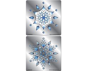 Stampendous Stencil Duo W/Pen & Cards-Snowflake