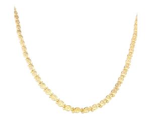 Sterling Silver 18 Karat Gold Overlay Plated Greek Spira Necklace 17" - Yellow