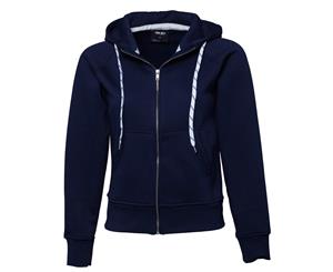 Tee Jays Womens/Ladies Full Zip Hooded Sweatshirt (Navy Blue) - BC3320