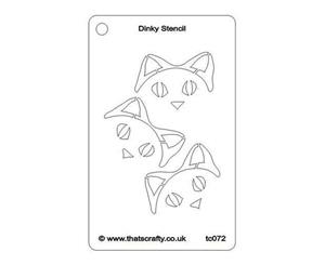 That's Crafty Dinky Stencil 3 Inch X4.75 Inch - Cheeky Cat