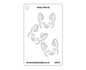 That's Crafty Dinky Stencil 3 Inch X4.75 Inch - Cheeky Dog