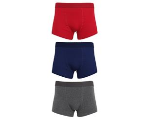 Tom Franks Mens Trunks Pack Of 3 (Red/Navy/Charcoal) - MU178