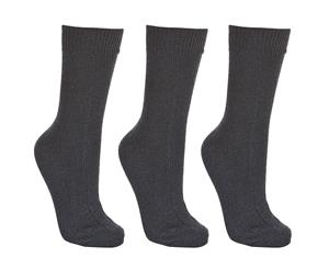 Trespass Adults Unisex Intense Walking Socks (3 Pairs) (Black/Black/Black) - TP435