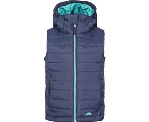 Trespass Girls Aretha Insulated Lightly Padded Hooded Gilet - NAVY