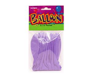 Unique Party 12 Inch Pearlised Latex Balloons (5 X Pack Of 8) (Lovely Lavender) - SG17417