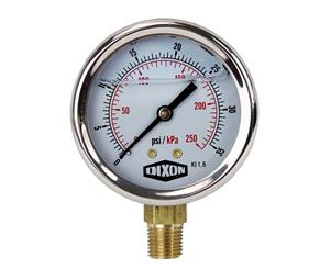 Water and Air Pressure Gauge New 1/4" Brass BSPT Thread 0 - 35 psi / 250kpa