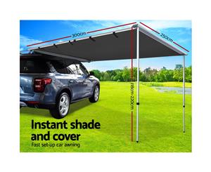 Weisshorn 2.5MX3M Car Side Awning Roof Rack Tent Shade Camping 4X4 4WD Covers