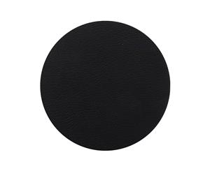 Ziczac Togo 4 Piece Faux Leather Coaster Set 10cm Black