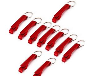 10X Bulk Beer Bottle Opener Keyring Wedding Favour Business Gift for Wedding Party RED