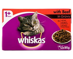 12 x Whiskas Favourites Multipack Beef 85g