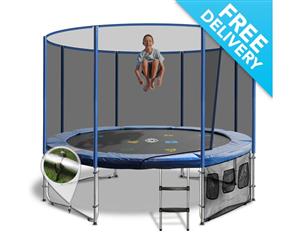 12ft Round Summit Trampoline - Blue