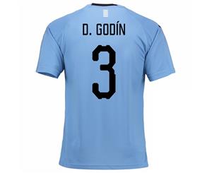 2018-2019 Uruguay Home Football Shirt (D. Godin 3)