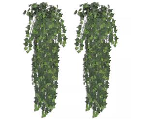 2x Artificial Ivy Bush Green 90cm Fake Foliage Plant Floral Decor Home