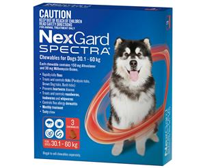 3pk NexGard Spectra Tick Flea & Heartworm Treatment Chews For Extra Large Dogs 30.1-60kg